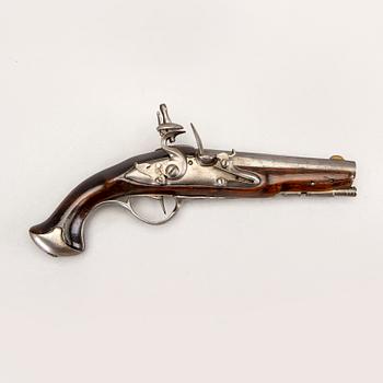 Pistol flintlock, probably Belgium / France, 18th Century later part.