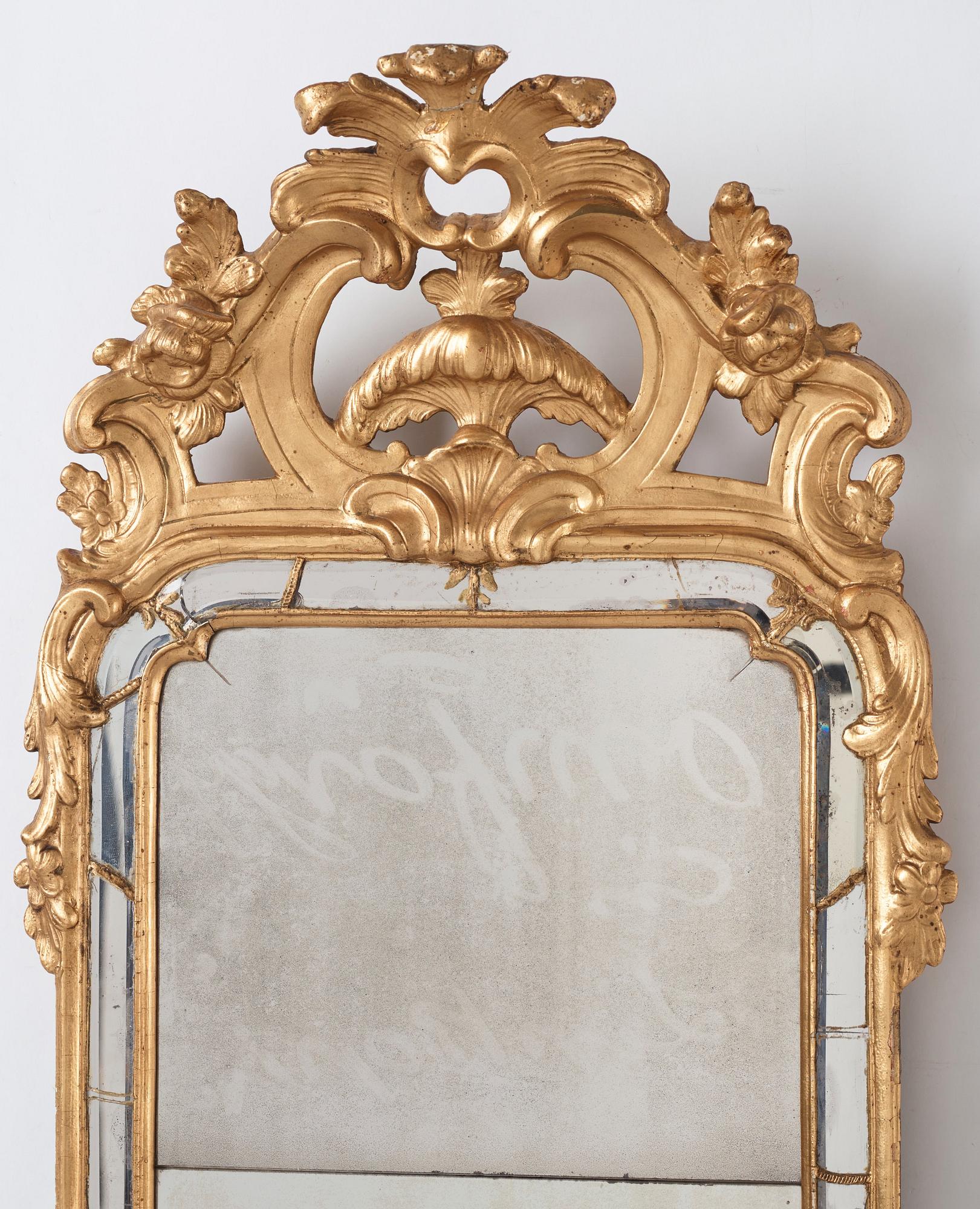 SPEGEL, av Niclas Meunier, Stockholm (verksam 1754-1797), Rokoko.