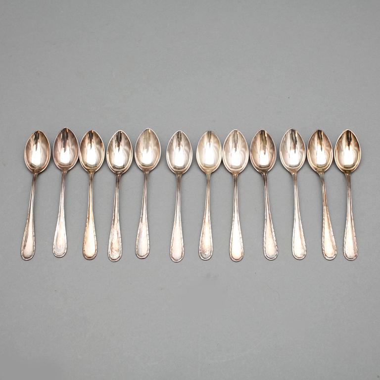 PARTI SILVER, 26 delar, bl.a. GAB, Stockholm, 1923. Vikt ca 295 gram.