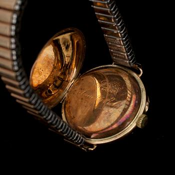 ARMBANDSUR, guld 14K, Schweiz sekelskiftet 1800/1900-tal.