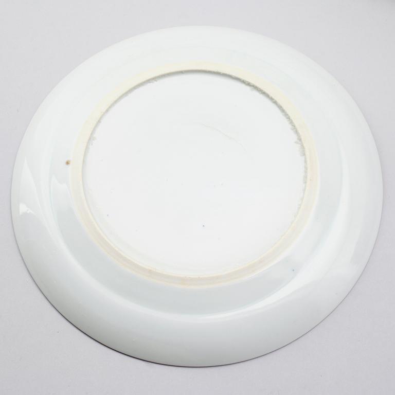 OSTINDISKA FÖREMÅL, 10 delar, porslin, 1800-/1900-tal.