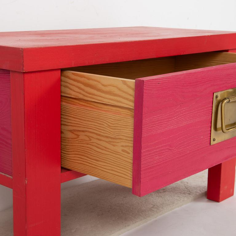 Erik Höglund, spegel och byrå/hallmöbel, Eriksmåla glas, 1960/70-tal.