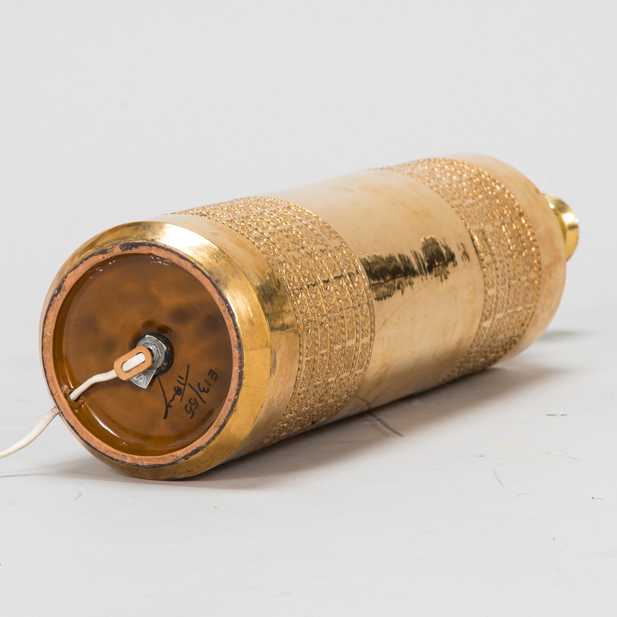 Aldo Londi, bordslampa, keramik, Bitossi, Montelupo Fiorentino, Italien, 1900-talets andra hälft.