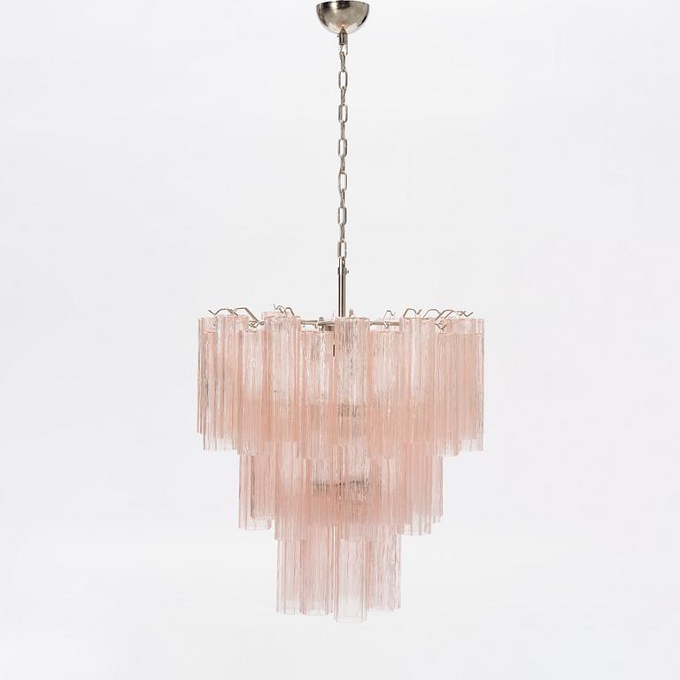 An Italian glass chandelier.