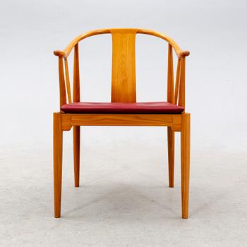 Hans J Wegner, a Kina-stilen armchair for Fritz Hansen, Denmark, dated 1994.