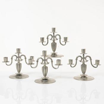 Edvin Ollers, kandelabrar, fyra stycken, 1930-1950.