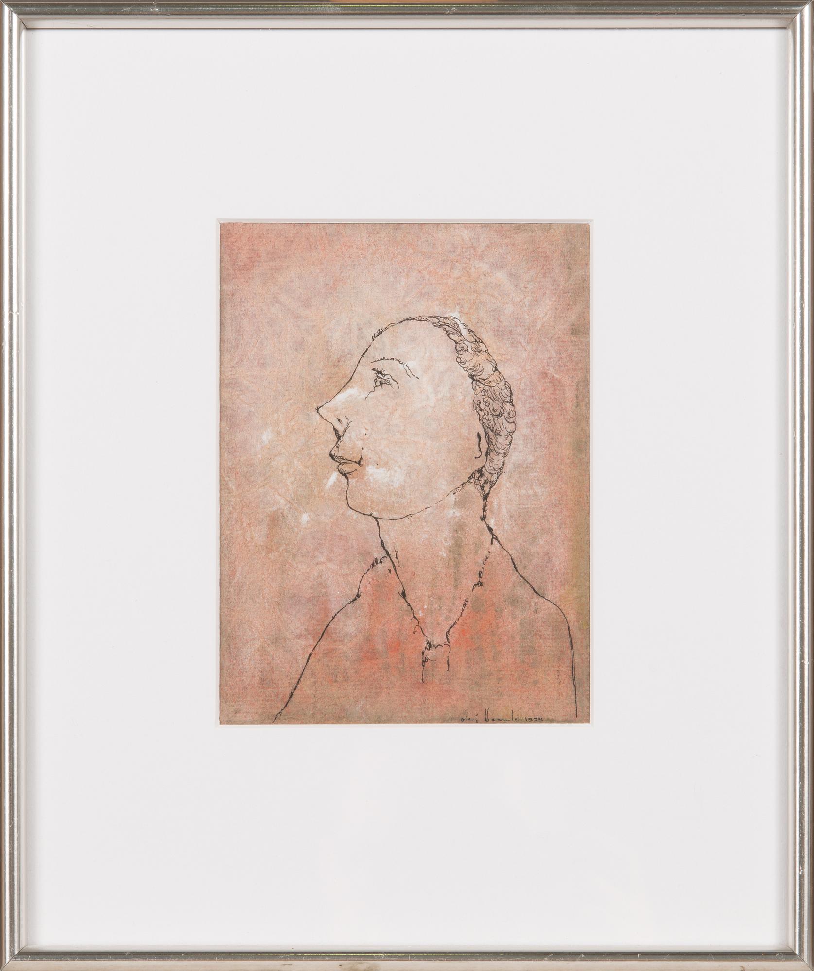 Olavi Vaarula, blandteknik, signerad och daterad -74.