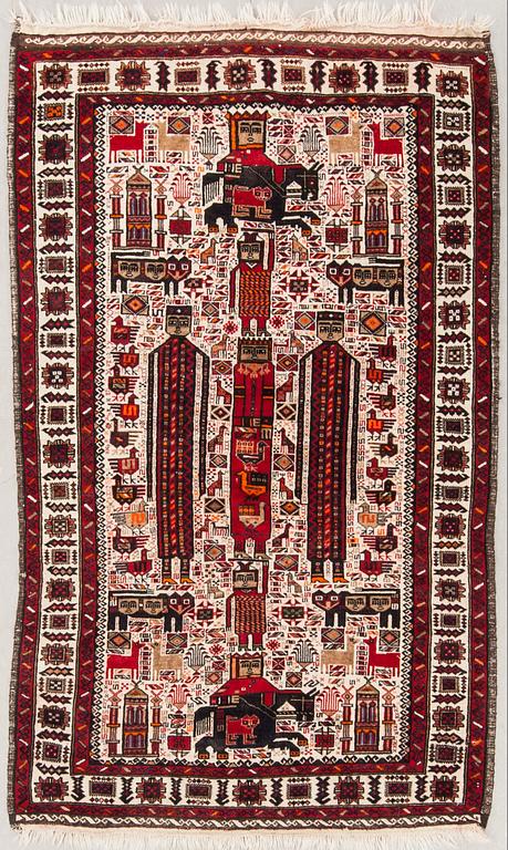 MATTA, orientalisk, figural, 1900-talets slut, ca 170 x 103 cm.