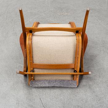 Yngve Ekström, a teak and oak 'Lamino' easy chair, Swedese.