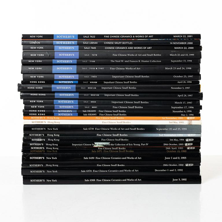 Kataloger, 25 stycken, Sotheby's Hong Kong och New York, 1992-2001.