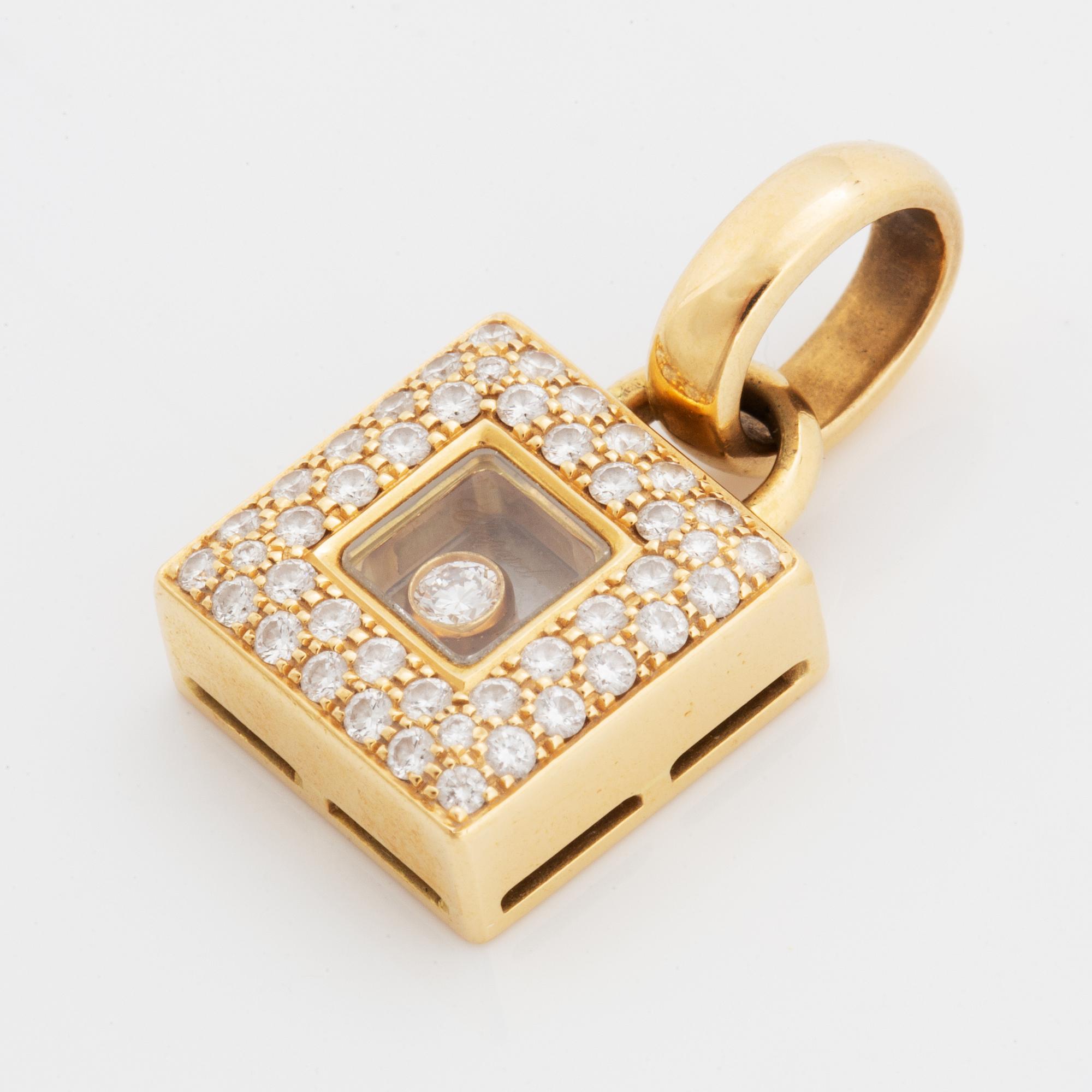 Chopard, "Happy diamonds", hänge med briljantslipade diamanter.