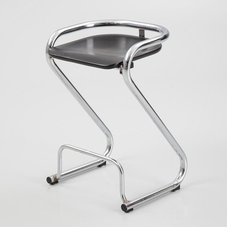 Börge Lindau and Bo Lindekrantz, six matched bar stools, 'S70-3', Lammhults.