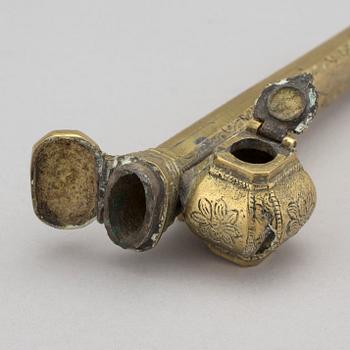 BLÄCK / PENNSTÄLL, mässing, orientalisk, 1800-/1900-tal.
