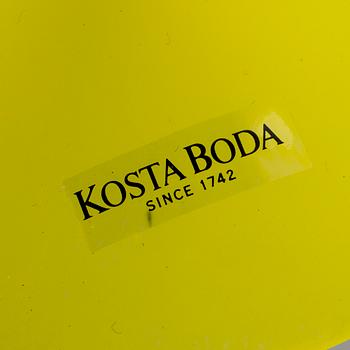 Eight GUNNEL SAHLIN glass egg cups from Kosta Boda.