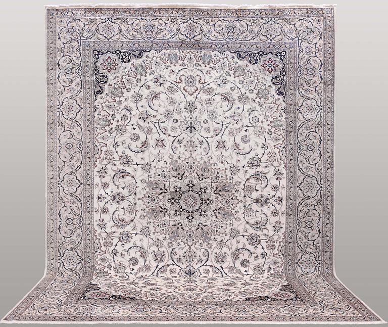 A carpet, Nain Part Silk, sk 9 LAA,  427 x 312 cm.