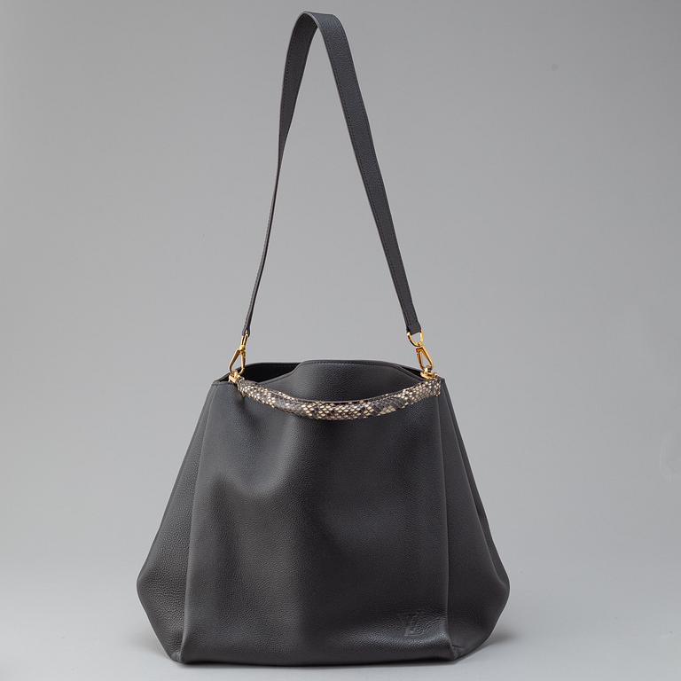 Black Parnassea Python Handle Babylon Tote Bag.