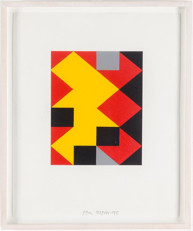 PAUL OSIPOW, akryl på papper, signerad 95.