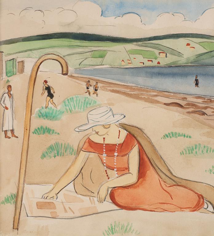 Einar Jolin, On the beach, Båstad.