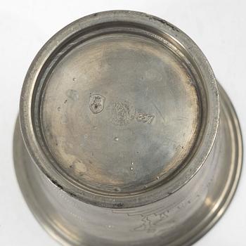 Nils Fougstedt, a pewter vase/ beaker, Firma Svenskt Tenn, model no A 40.