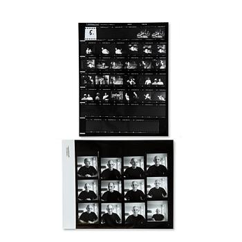 Photograph, contact sheet 2 pcs, Marie Nilsson and unknown photographer.