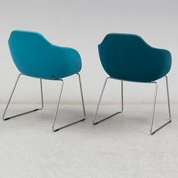 Six chairs (3+3) 'Arena' by Johan Lindstén, Johanson Design, Sweden.