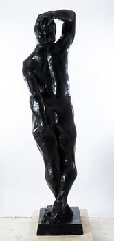 Gudmar Olovson, Statue. Signed. Numbered. Foundry mark. Bronze, height 210 cm, length 56 cm.