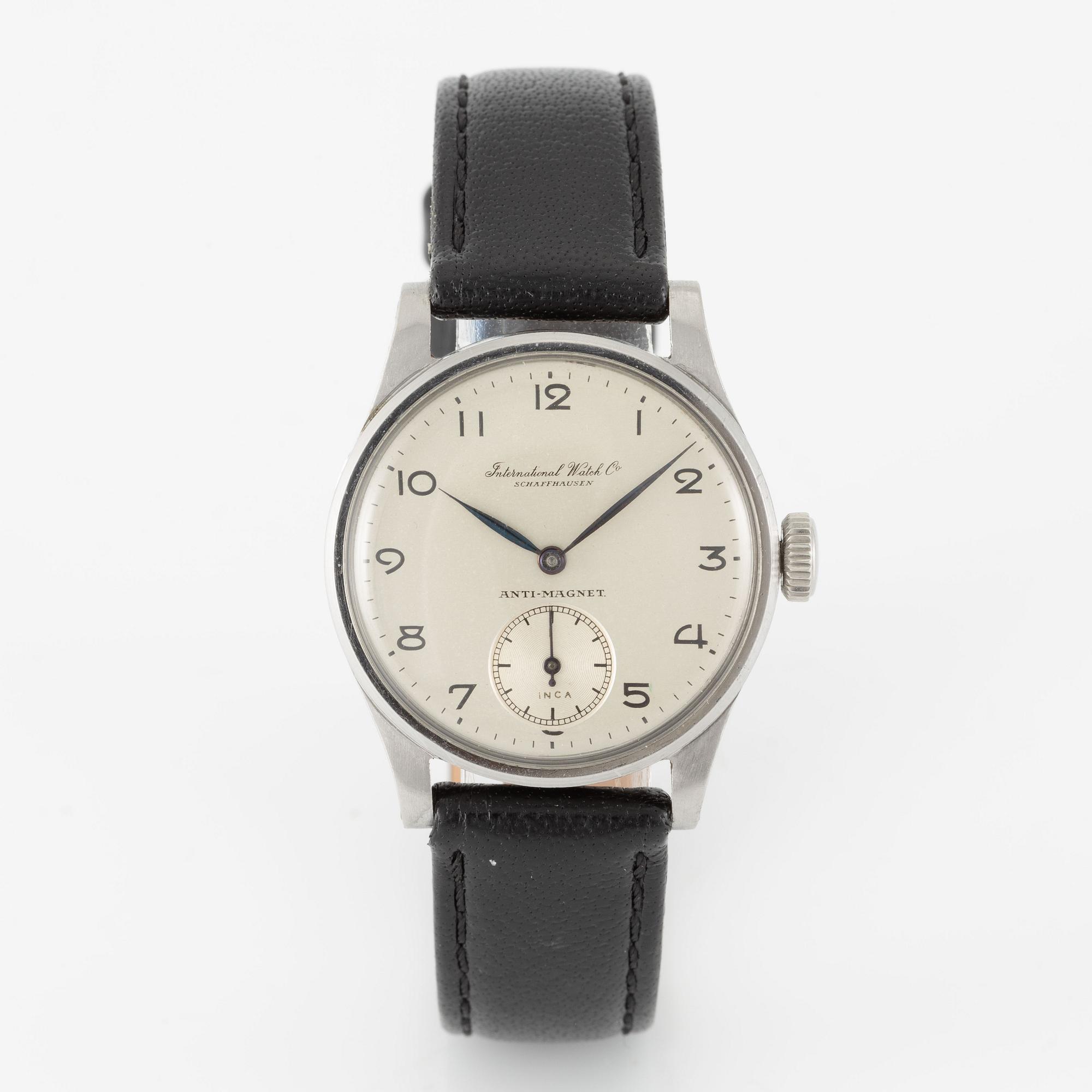 IWC International Watch Co., Schaffhausen, Anti-Magnet, Inca, wristwatch, 30.5 mm.
