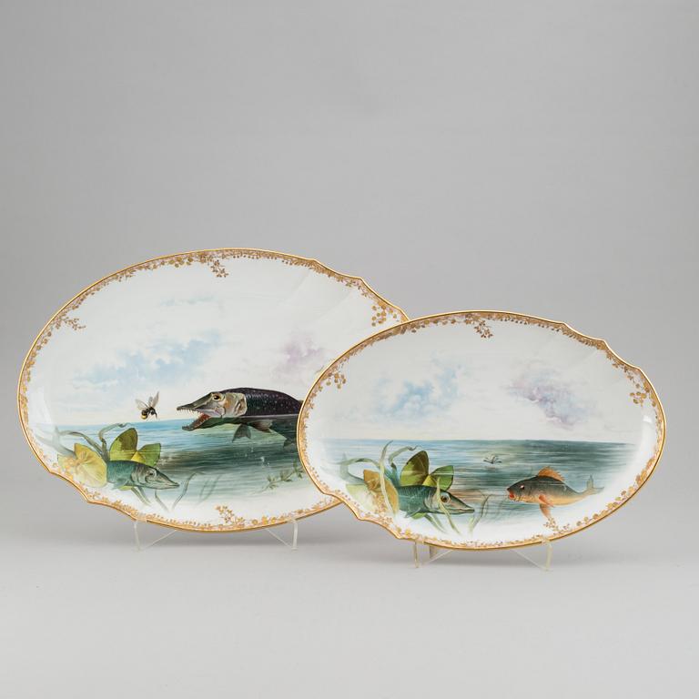 A 66 piece Pirkenhammer porcelain gilt edge dinner service, 1893 - 1918.