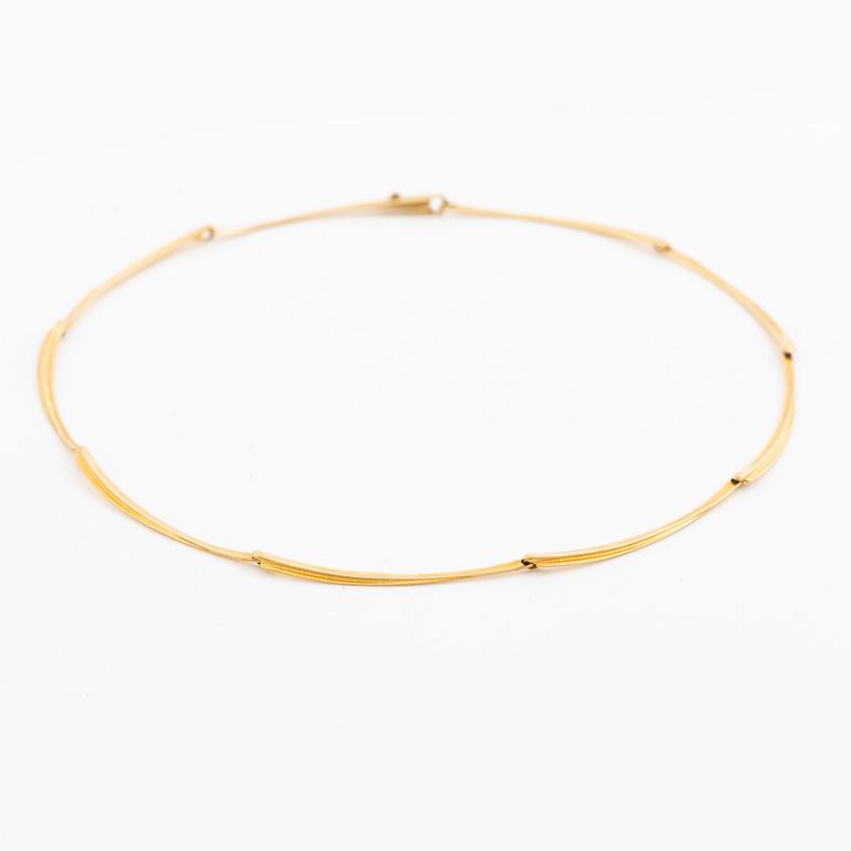 Lapponia, necklace 18K gold, Finland 1981. Design likely by Björn Weckström.