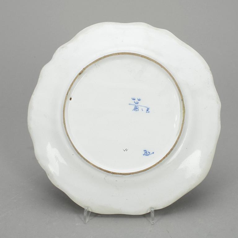 TALLRIK, fajans, Marieberg, 1758-62.