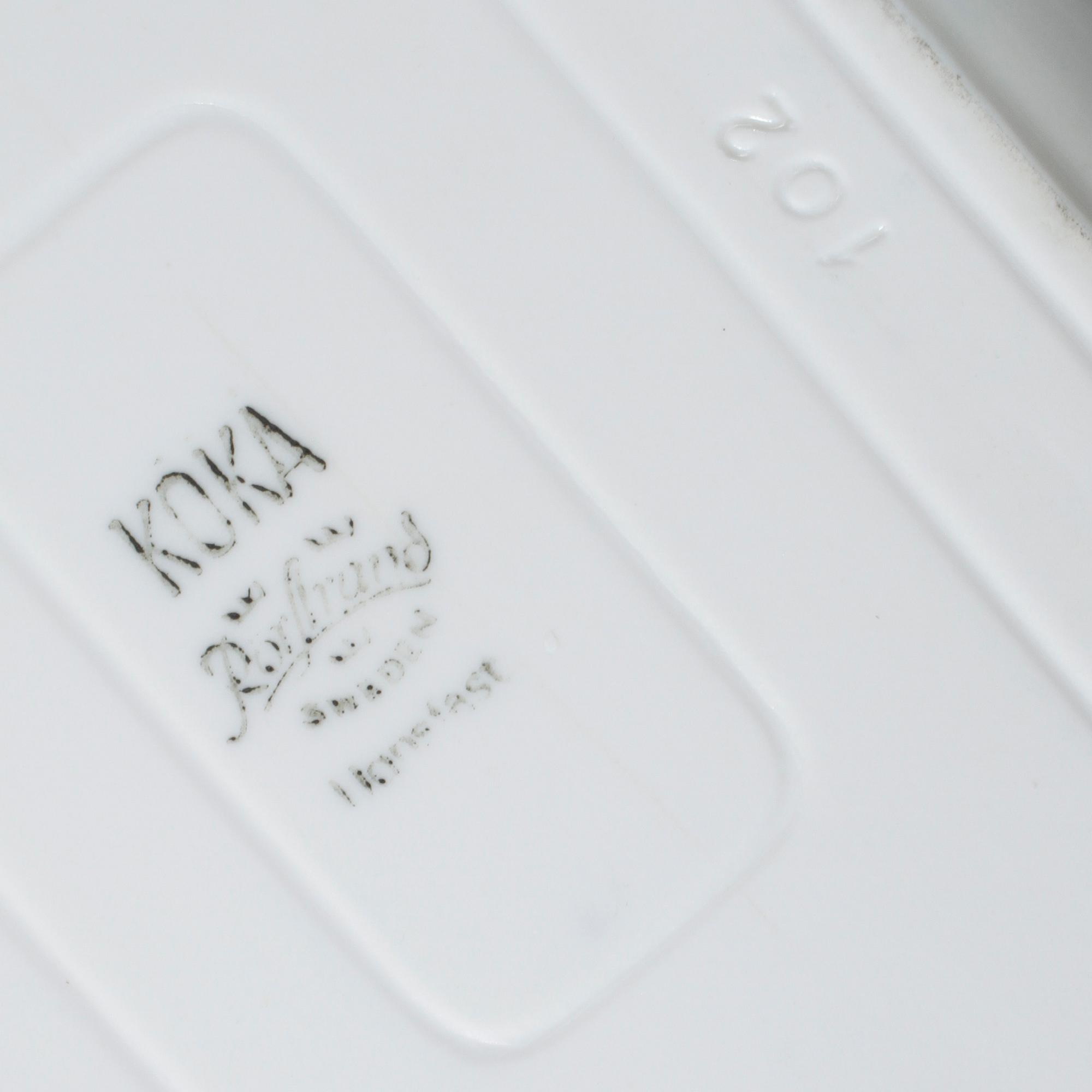 SERVISDELAR, 41 st, "Koka blå", Hertha Bengtson, Rörstrand, 1900-tal.