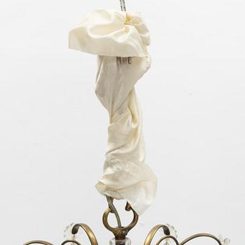 A Rococo style chandelier, mid 20th Century.