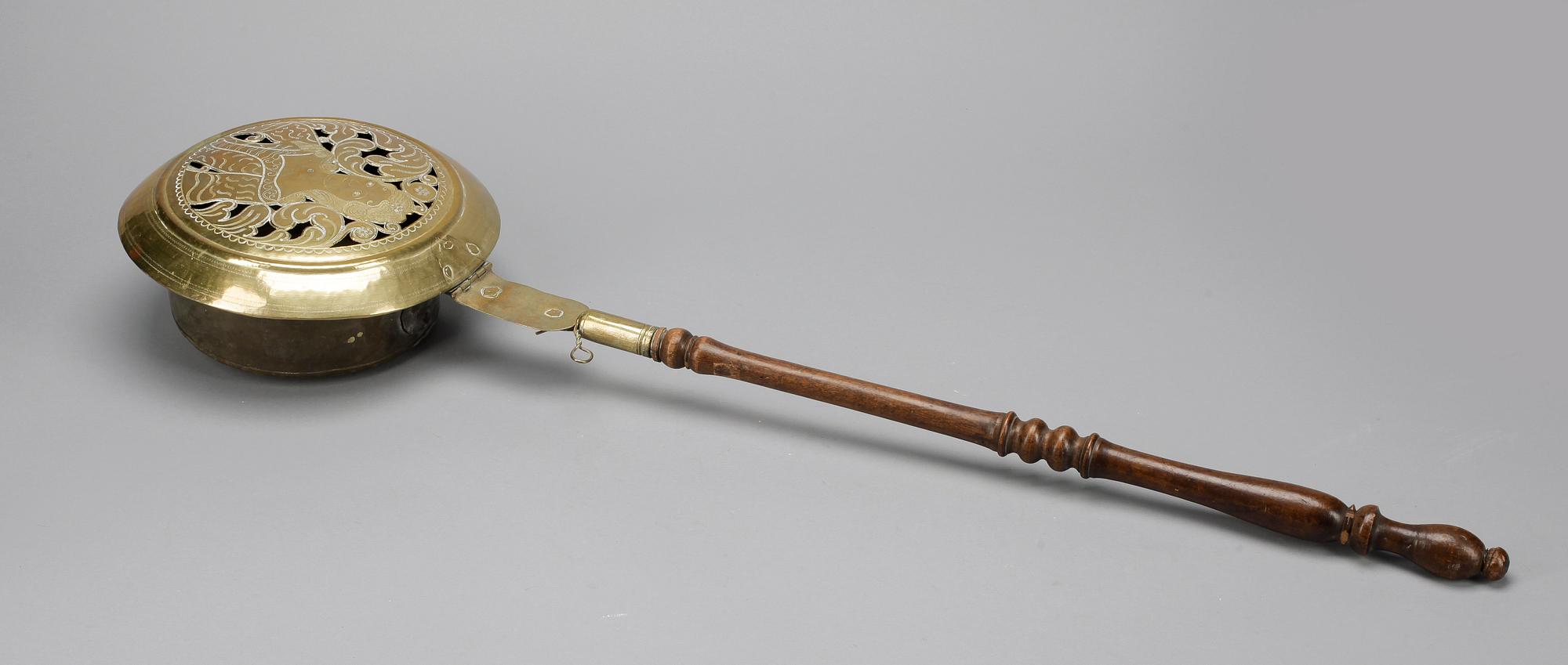 SÄNGVÄRMARE, mässing, möjligen England, 1800-tal.