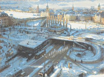 Bo Larsson, View over Slussen.