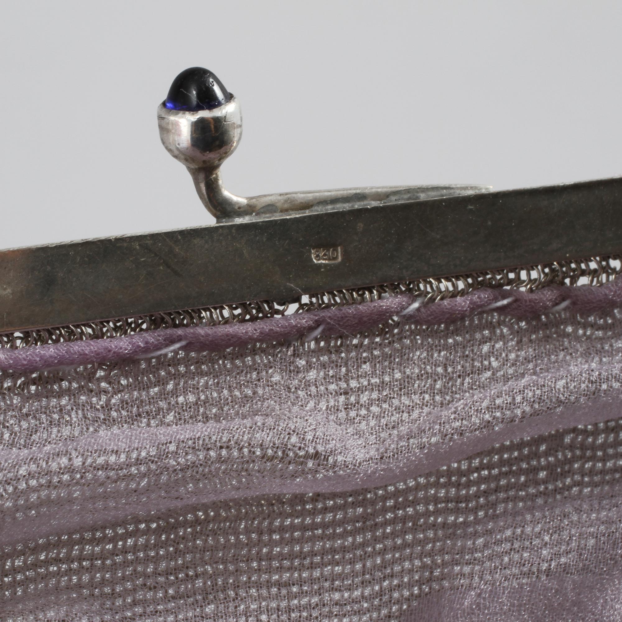 AFTONVÄSKA, silver, 1900-talets första hälft, total vikt ca 215 gram.