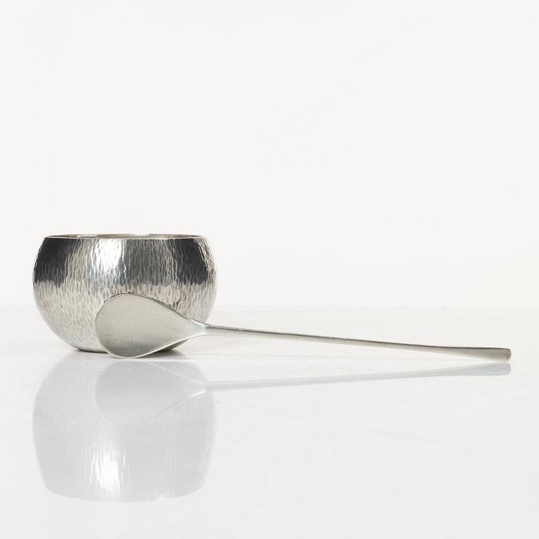Rolf Carlman, Cup, sterling silver, CF Carlman, Stockholm 1969, and spoon Ray Urban, sterling, Stockholm 1955.