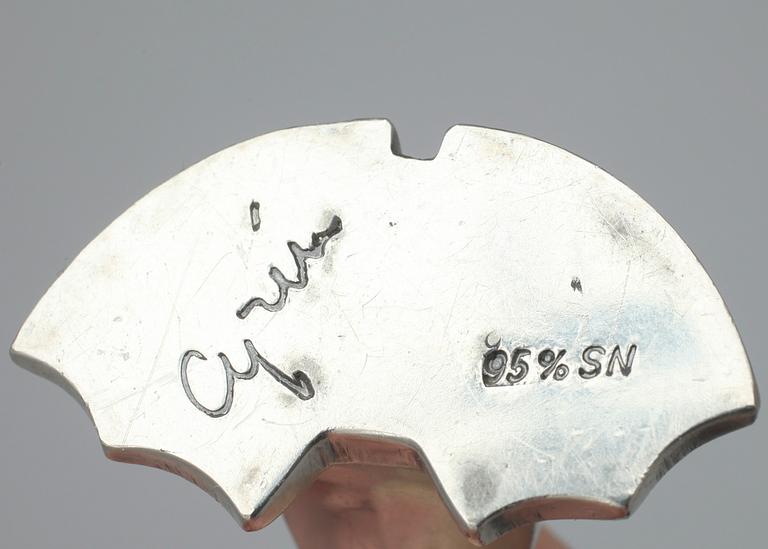 SKULPTURER, 3 st, brons och tenn, Gunnar Cyrén, bland annat numrerad 13/48.