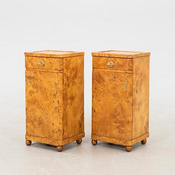 Bedside tables, a pair from the early 20th century.