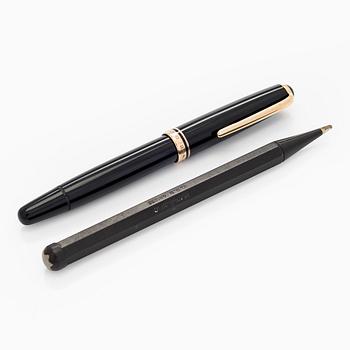 Montblanc, reservoarpenna, nr 254, samt stiftpenna, D.R.P. 481237.