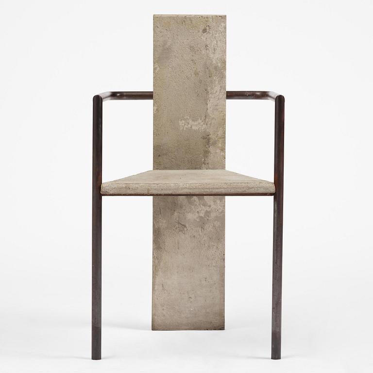 Jonas Bohlin, karmstol, "Concrete", ed. 86/100, Källemo, Värnamo, efter 1981.