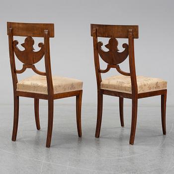 A pair of Royal Empire chairs, first half of the 19th Century.