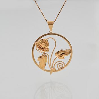 HÄNGE, 18K guld, Guldvaruhuset, Stockholm, 1946. Vikt 5,3 gram.