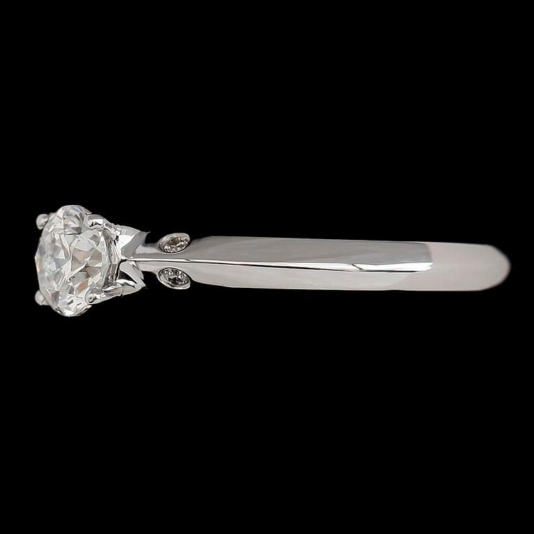 RING, 18 k vitguld, briljantslipade diamanter tot ca 0.53 ct.