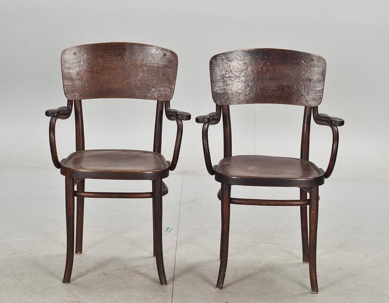 KARMSTOLAR, ett par. Thonet, 1900-talets början.