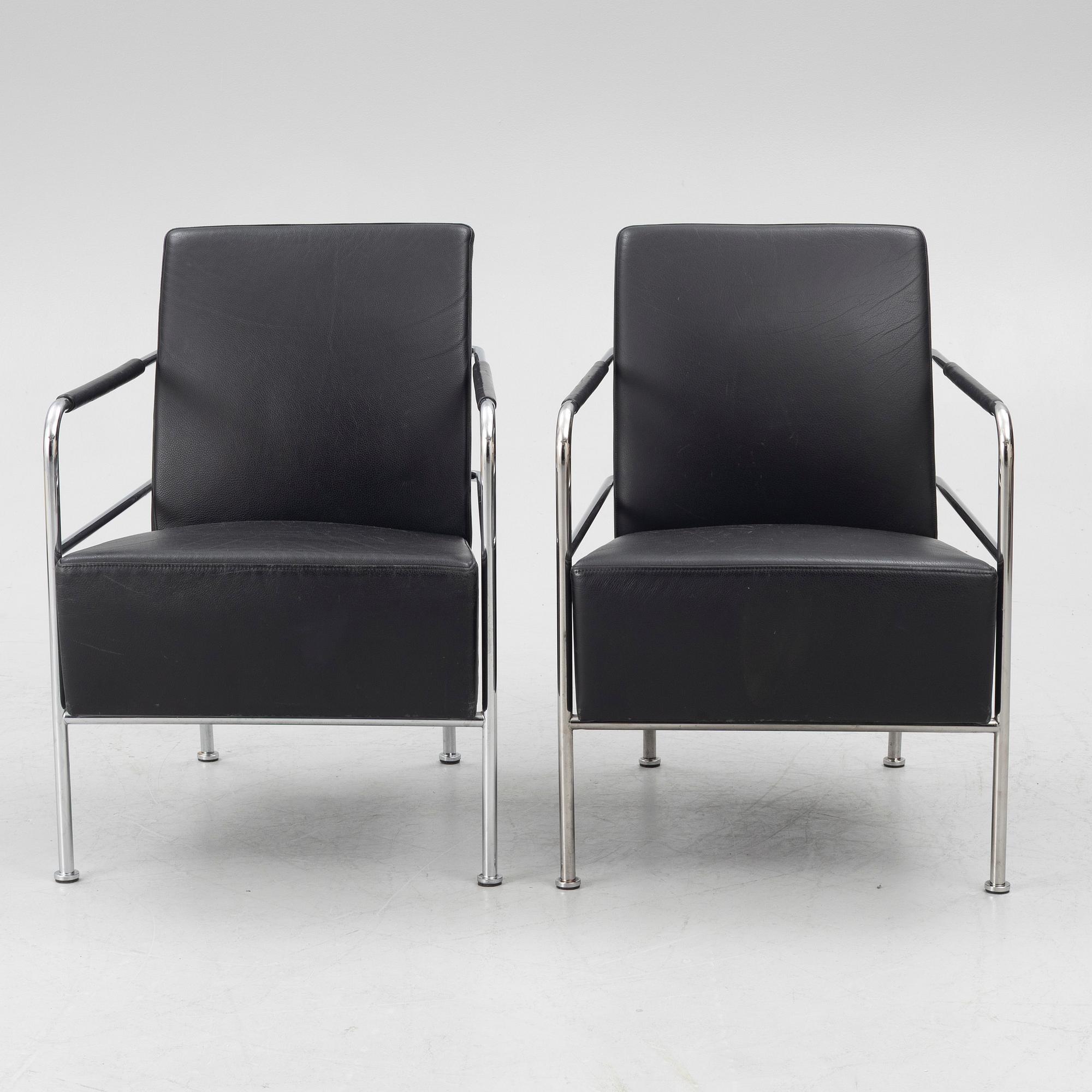Gunilla Allard, a pair of 'Cinema' armchairs, Lammhults, Sweden.