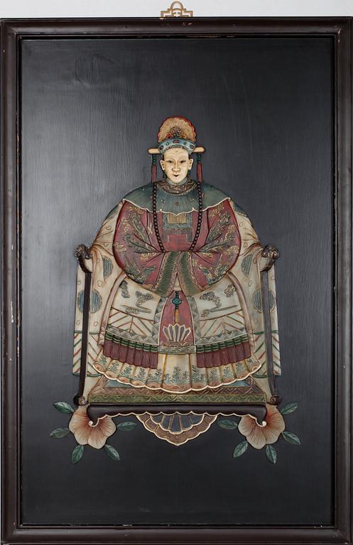 PANELER ett par, Kina 1900-tal.