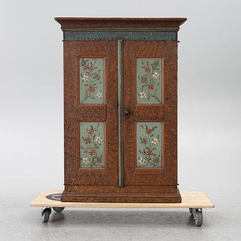 A Swedish painted cabinet,  marked 1797.