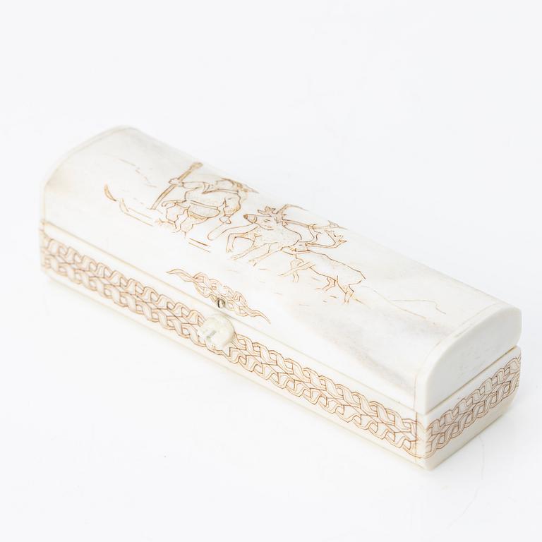 Bertil Fällman jewellery knife in box, signed, 1990s.