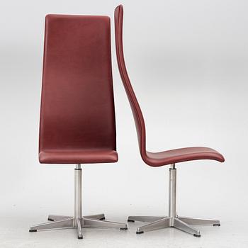 Arne Jacobsen, Stolar, 4 st. "Oxford Chair", Fritz Hansen, Danmark, 1990.