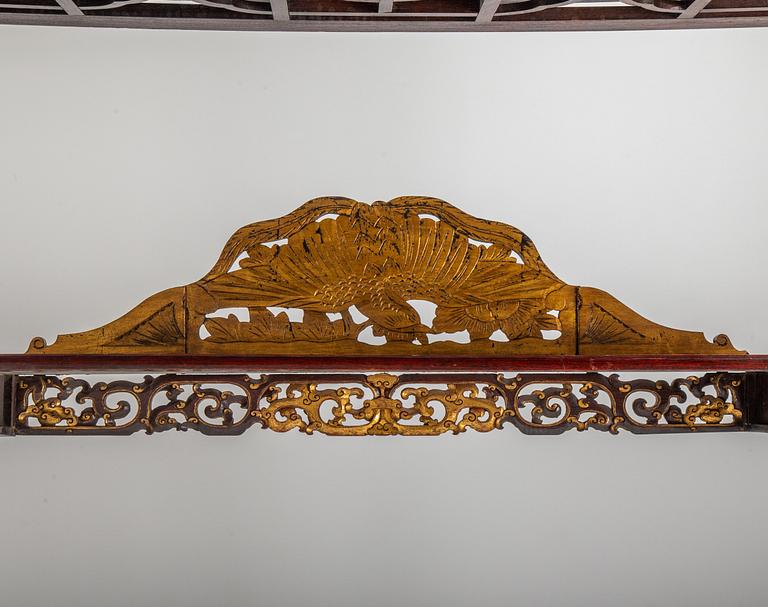 A large Chinese bed, partly Qing dynasty.